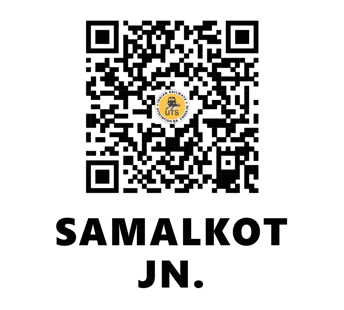 UTS QR Code for SAMALKOT JN. - SLO - SC (ANDHRA PRADESH)
